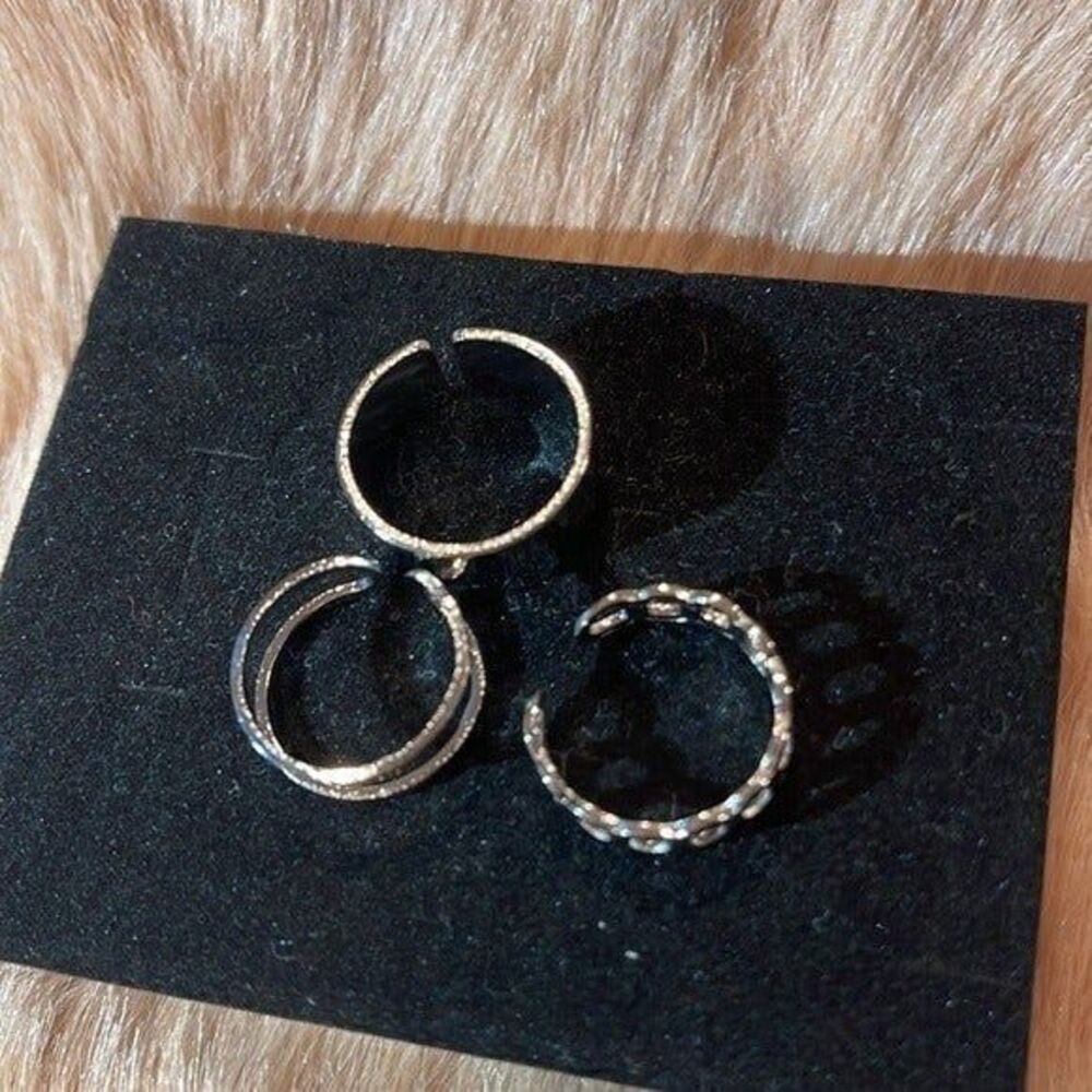 3-Piece‎ set Stainless Steel Adjustable Rings NWT - Picture 5 of 12